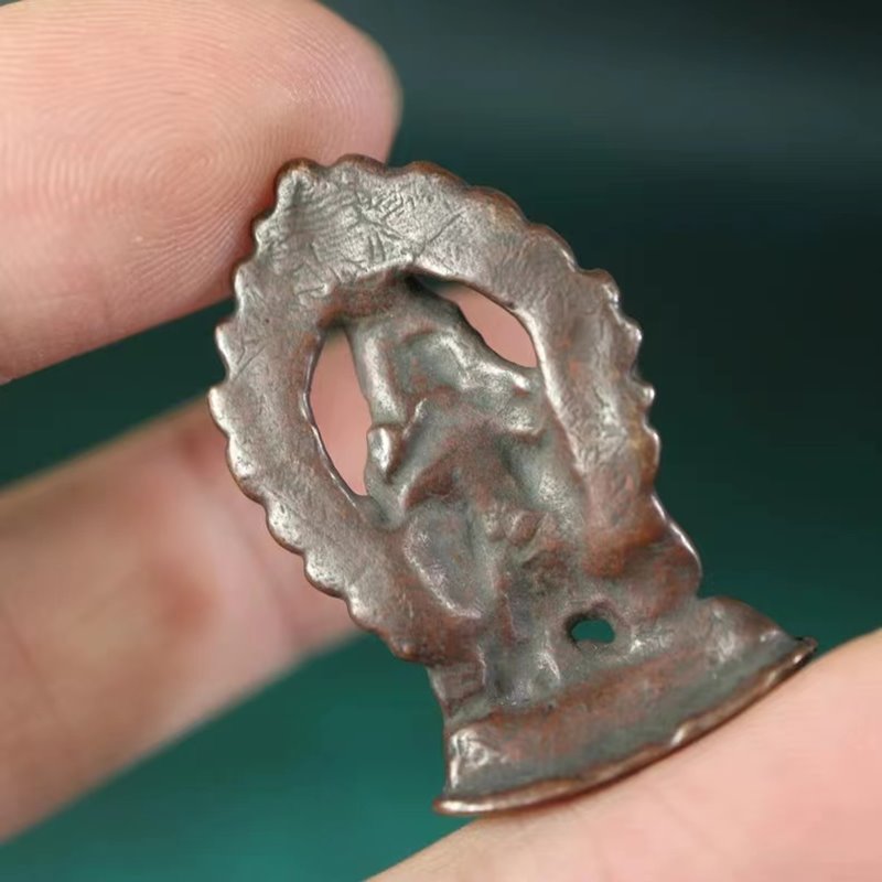 Vintage Tibetan Meteoric Iron Caishen Figurine