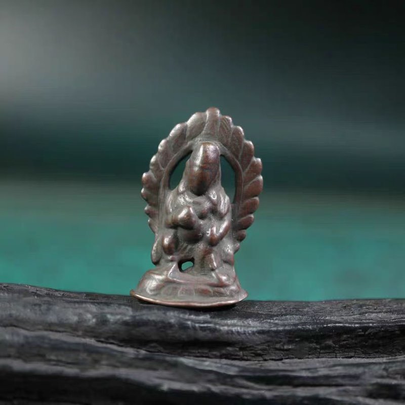 Vintage Tibetan Meteoric Iron Caishen Figurine