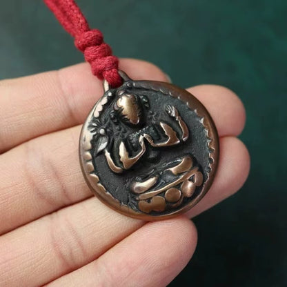 Old Tibetan Meteoric Iron Chenrezig Pendant