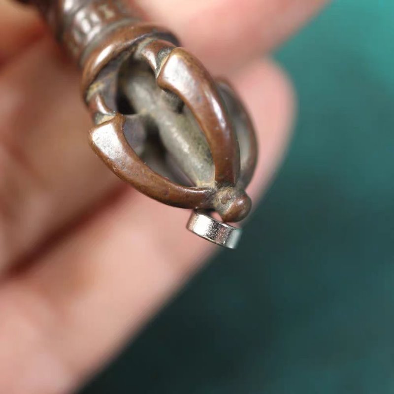 Vintage Tibetan Meteoric Iron Dorje Pendant