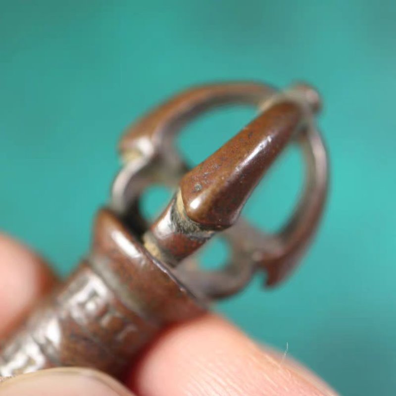 Vintage Tibetan Meteoric Iron Dorje Pendant