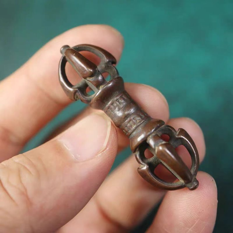 Vintage Tibetan Meteoric Iron Dorje Pendant