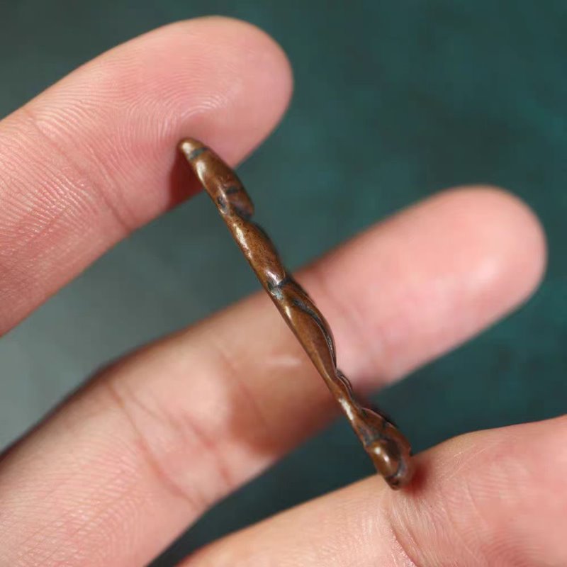 Vintage Tibetan Meteoric Iron Eath-Touching Buddha Amulet