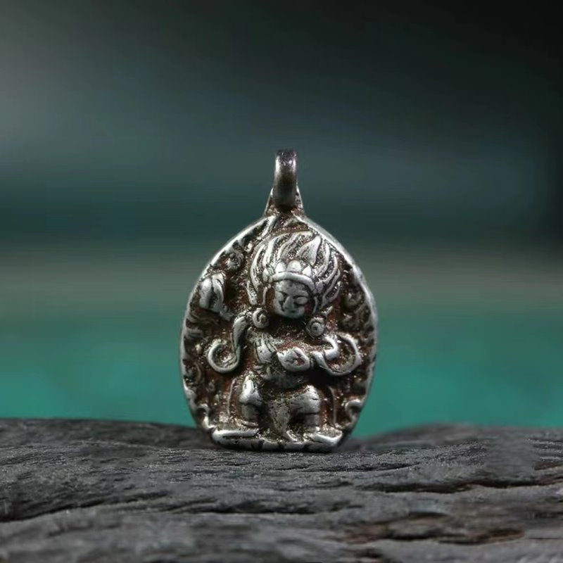 Old Tibetan Meteoric Iron Hayagriva Pendant-Mantrapiece