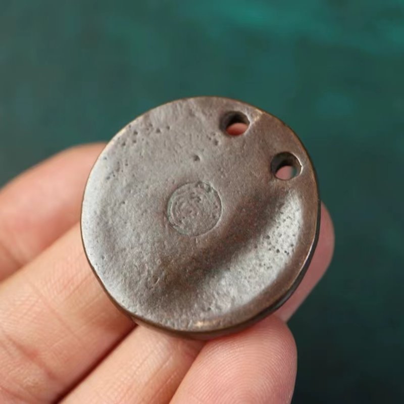 Vintage Tibetan Meteoric Iron Skyfall Yamataka Pendant