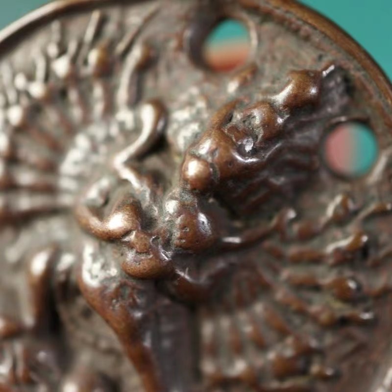 Vintage Tibetan Meteoric Iron Skyfall Yamataka Pendant