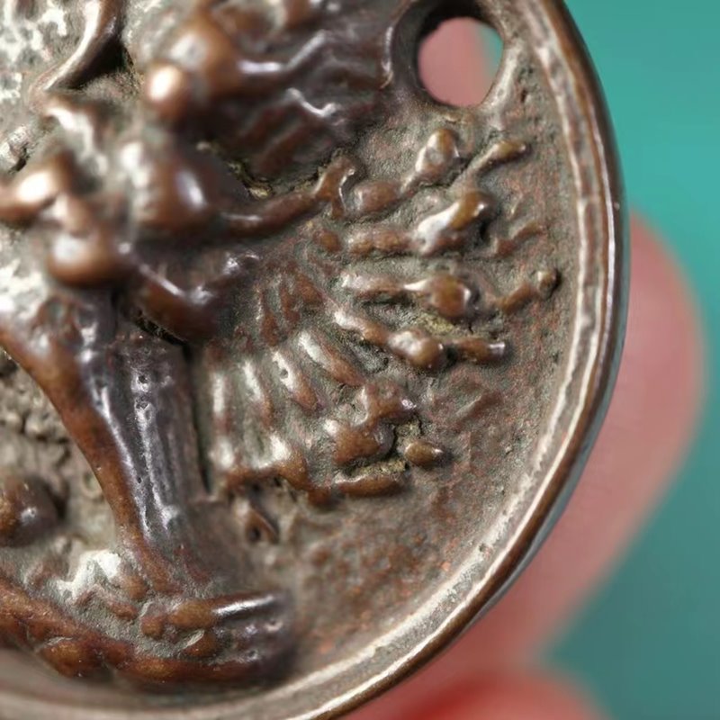 Vintage Tibetan Meteoric Iron Skyfall Yamataka Pendant