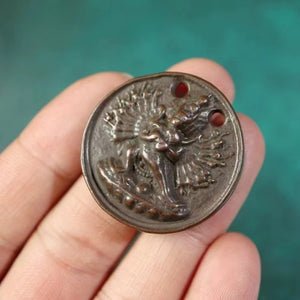 Vintage Tibetan Meteoric Iron Skyfall Yamataka Pendant
