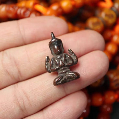 Old Tibetan Meteoric Iron Skystone Guanyin Amulet