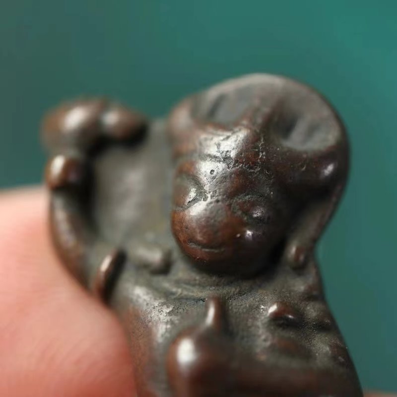 Old Tibetan Meteoric Iron Vajrapani Charm-Mantrapiece