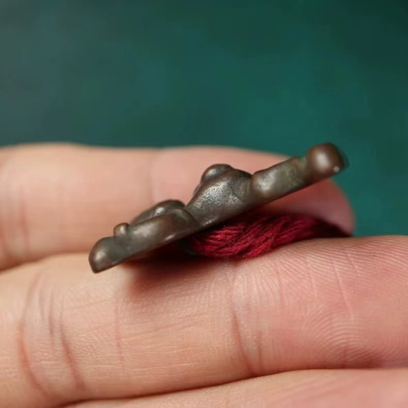 Vintage Tibetan Meteoric Iron Vajrapani Charm