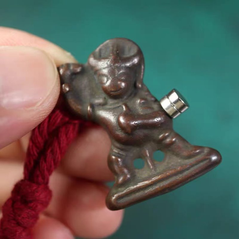 Old Tibetan Meteoric Iron Vajrapani Charm-Mantrapiece