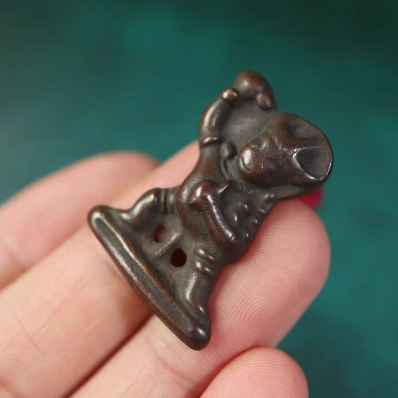 Vintage Tibetan Meteoric Iron Vajrapani Charm