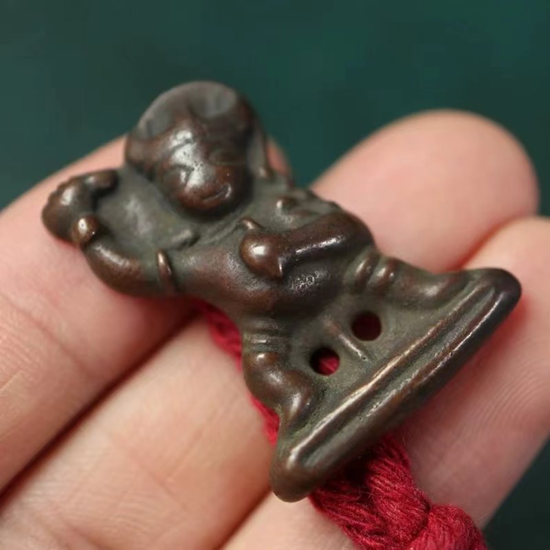 Old Tibetan Meteoric Iron Vajrapani Charm-Mantrapiece