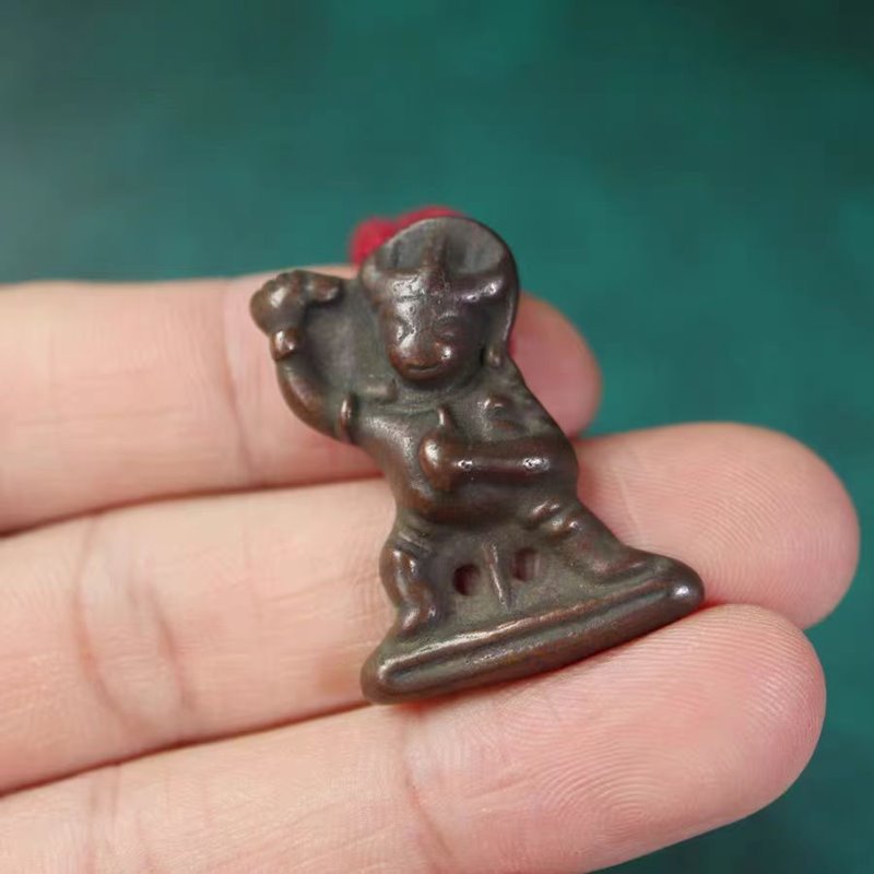 Old Tibetan Meteoric Iron Vajrapani Charm-Mantrapiece