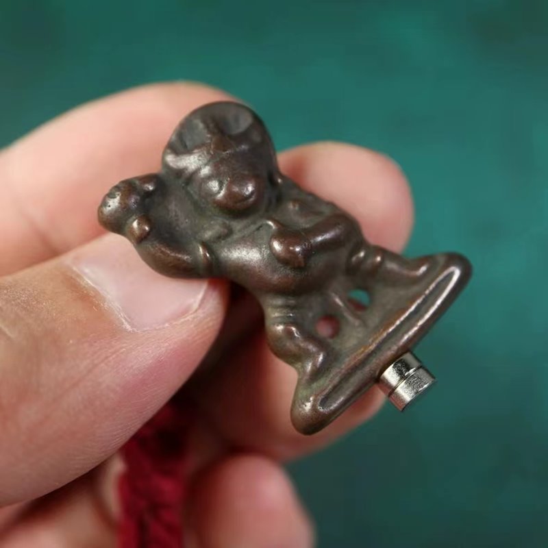 Vintage Tibetan Meteoric Iron Vajrapani Charm