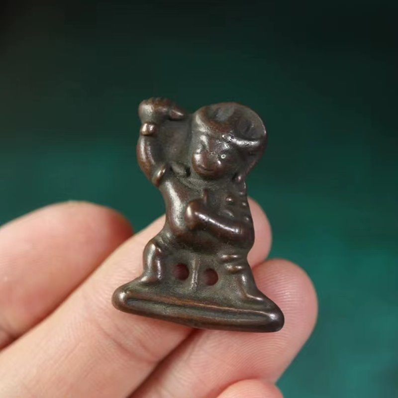 Vintage Tibetan Meteoric Iron Vajrapani Charm