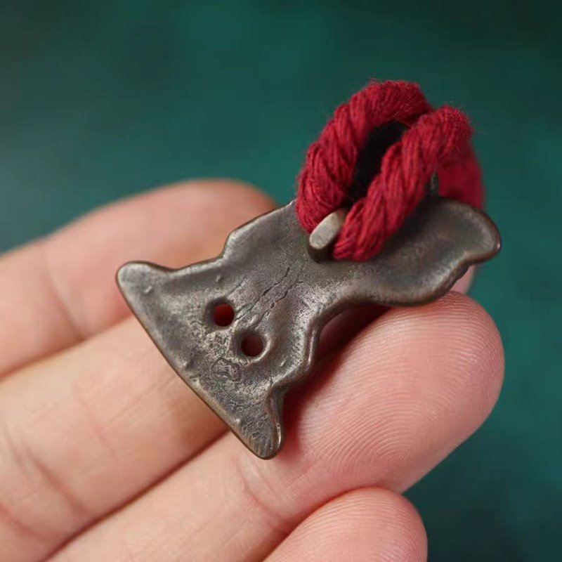 Vintage Tibetan Meteoric Iron Vajrapani Charm