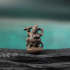 Old Tibetan Meteoric Iron Vajrapani Figurine Pendant