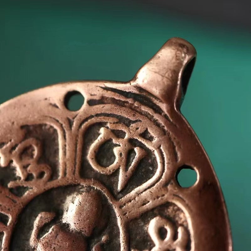 Old Tibetan Om Mani Pendant