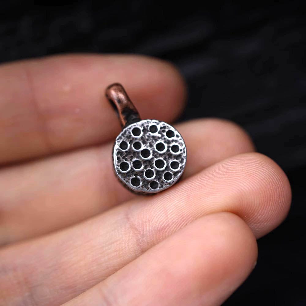 Old Tibetan Meteoric Iron Om Pendant