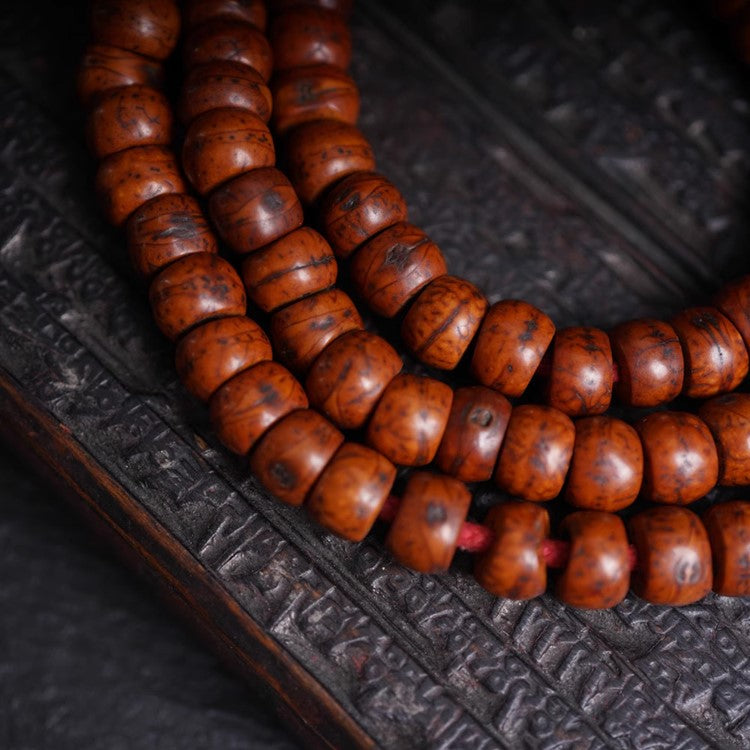 Vintage Tibetan Phoenix Eye Bodhi Seed Mala