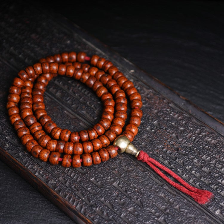 Vintage Tibetan Phoenix Eye Bodhi Seed Mala
