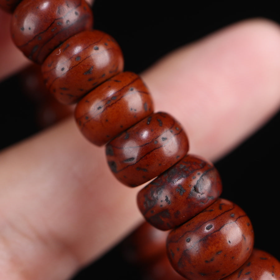 Antique Tibetan Red Bodhi Beads Mala