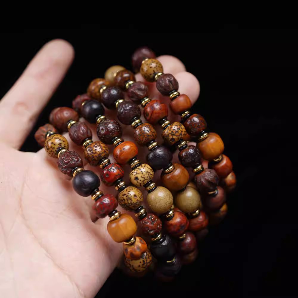 Old Tibetan Spiritual Seeds Wrist Mala-Mantrapiece