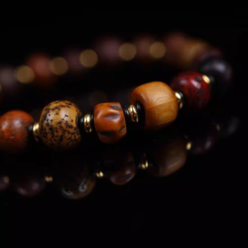 Old Tibetan Spiritual Seeds Wrist Mala-Mantrapiece