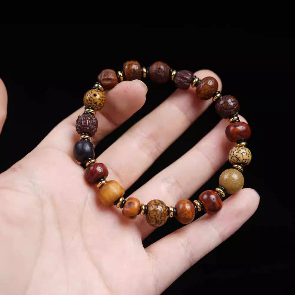 Old Tibetan Spiritual Seeds Wrist Mala-Mantrapiece