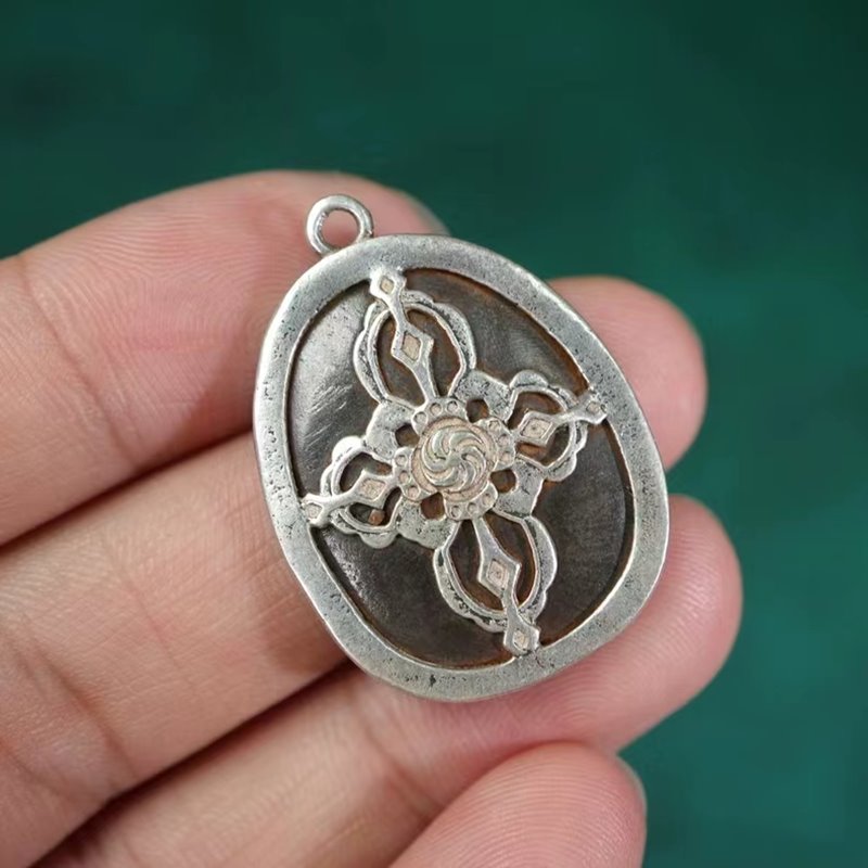 Vintage Tibetan Stupa Relic Pendant