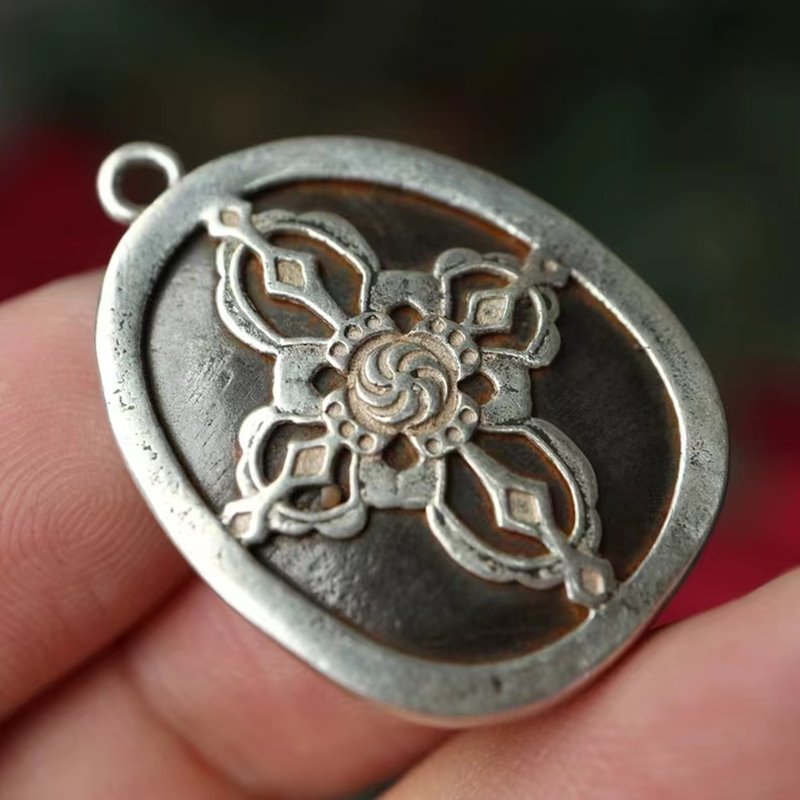 Vintage Tibetan Stupa Relic Pendant