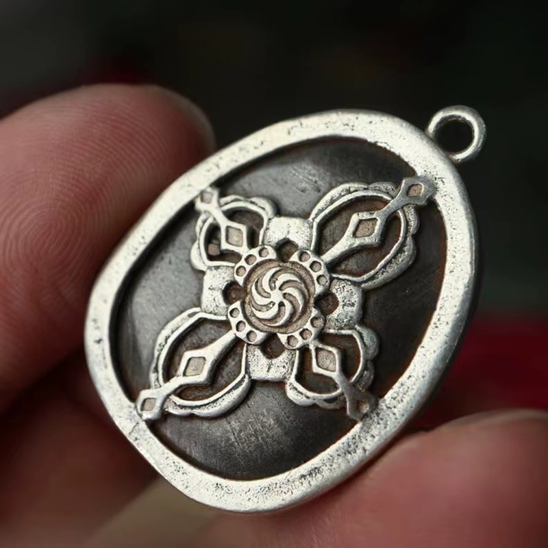 Vintage Tibetan Stupa Relic Pendant