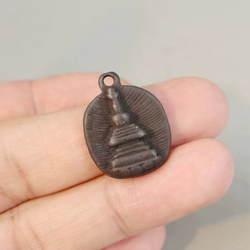 Old Tibetan Stupa Temple Pendant