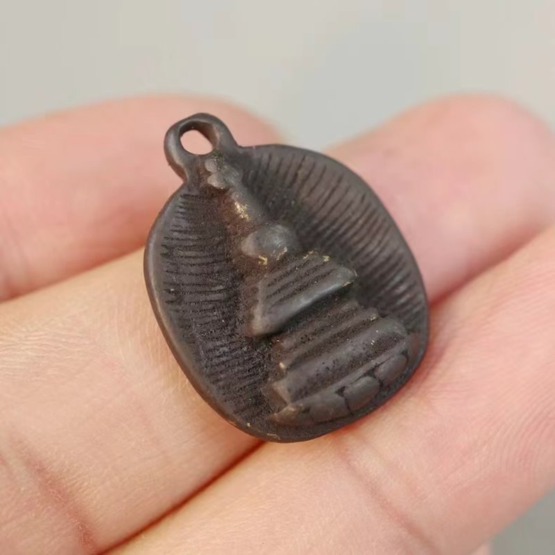 Old Tibetan Stupa Temple Pendant