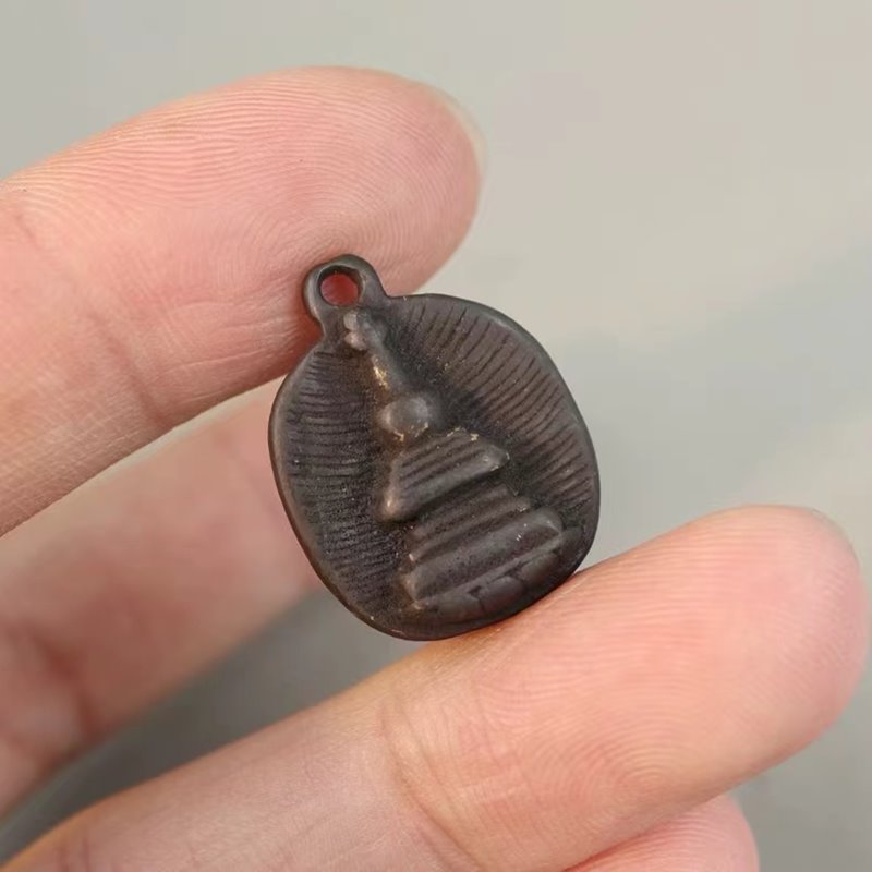 Old Tibetan Stupa Temple Pendant
