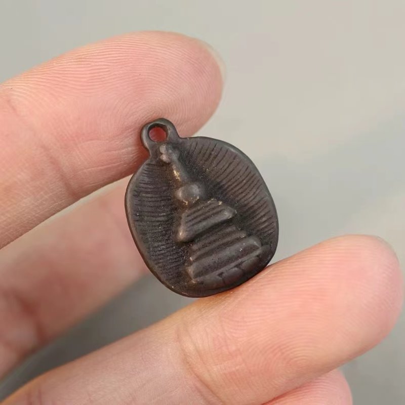 Old Tibetan Stupa Temple Pendant-Mantrapiece