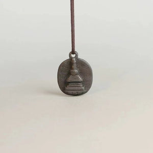 Old Tibetan Stupa Temple Pendant