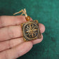 Old Tibetan Yak Bone Etched Double Vajra Talisman-Mantrapiece