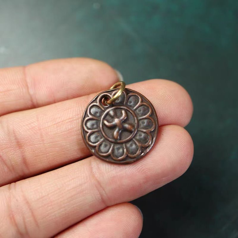 Vintage Tibetan Yamataka Copper Sigil
