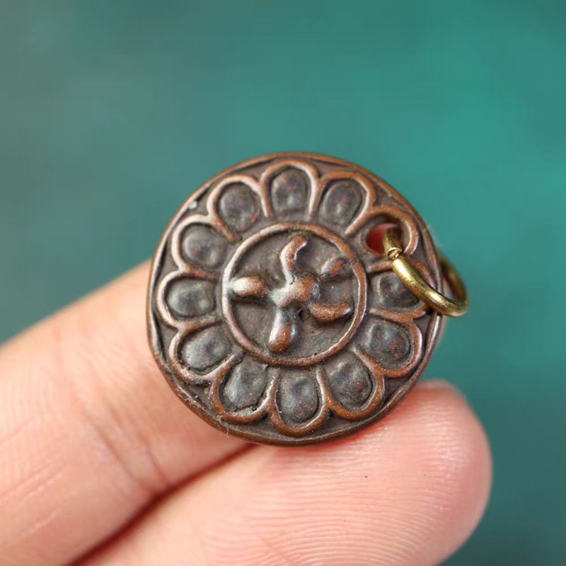 Vintage Tibetan Yamataka Copper Sigil