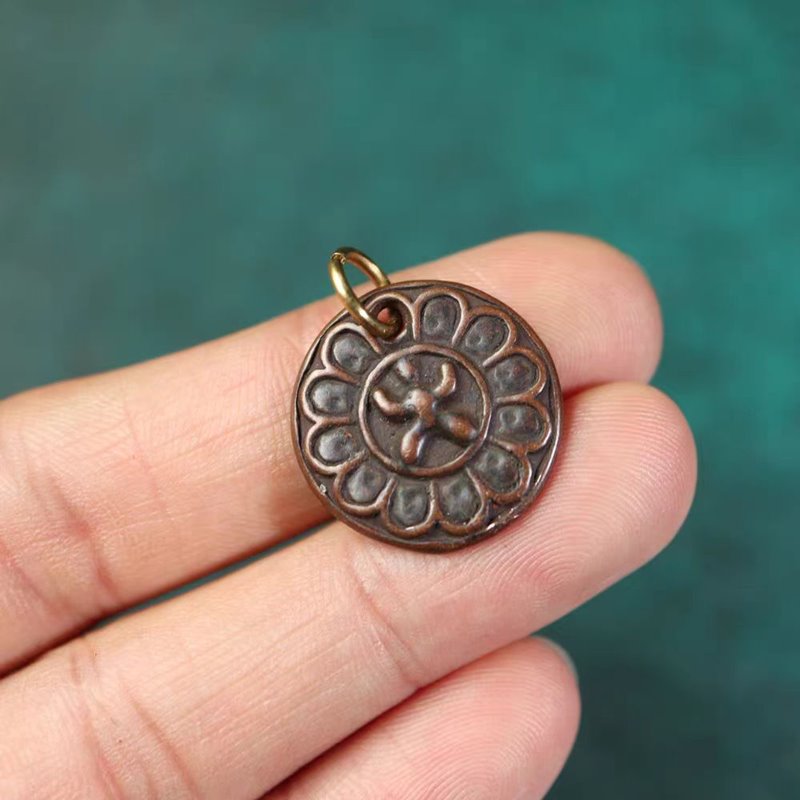Vintage Tibetan Yamataka Copper Sigil