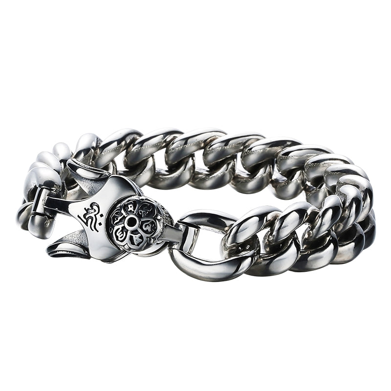 Om Mani Padme Hum Bracelet Sterling Silver
