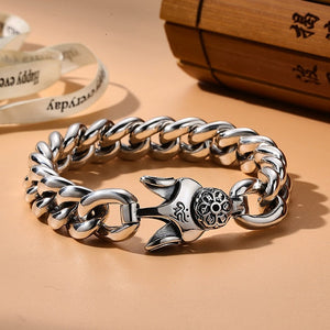 Om Mani Padme Hum Bracelet Sterling Silver