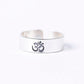 Om Ring, 999 Silver, Adjustable