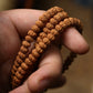 Oval Ribbed Rudraksha Mala 108 Beads