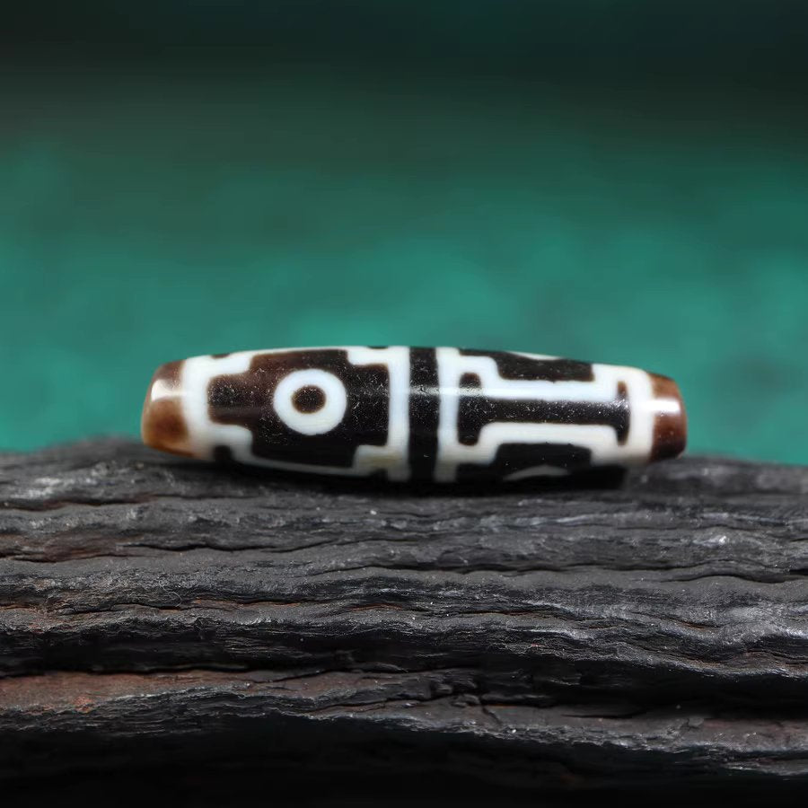 Overcoming Delusions Talisman 4 Eye Dzi Bead