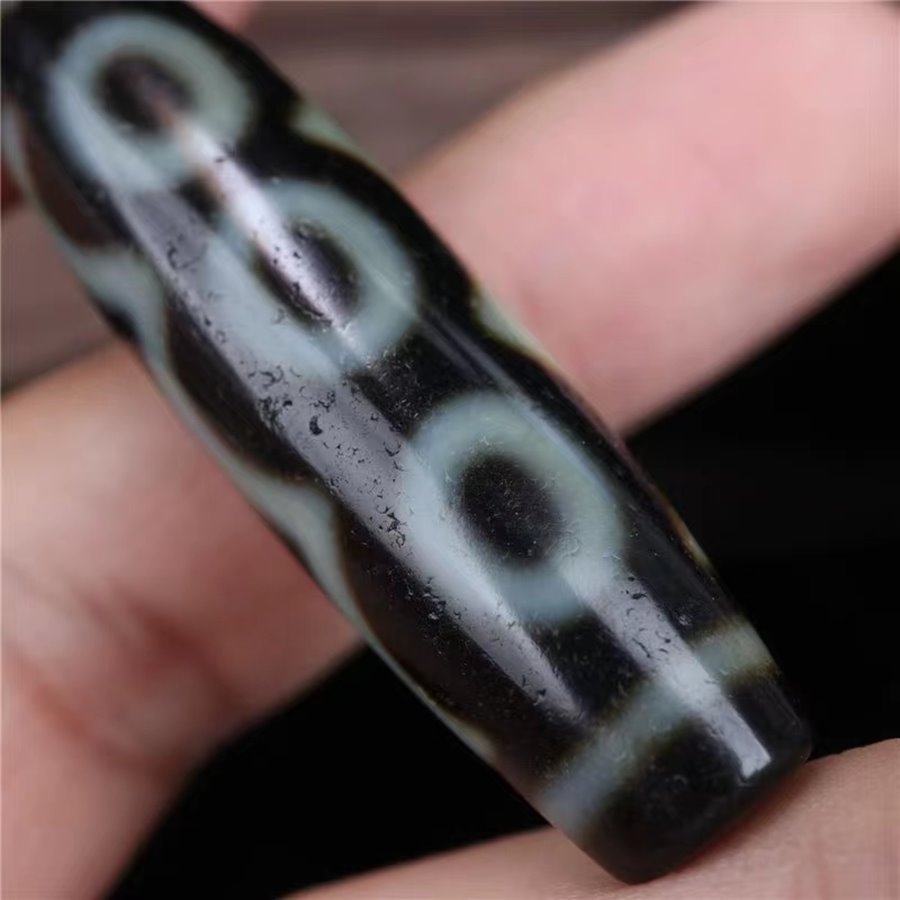 Overcoming the Five Hinderances Talisman 5 Eye Dzi Bead