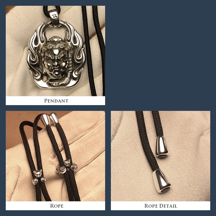 Flaming Fudo Myoo Pendant